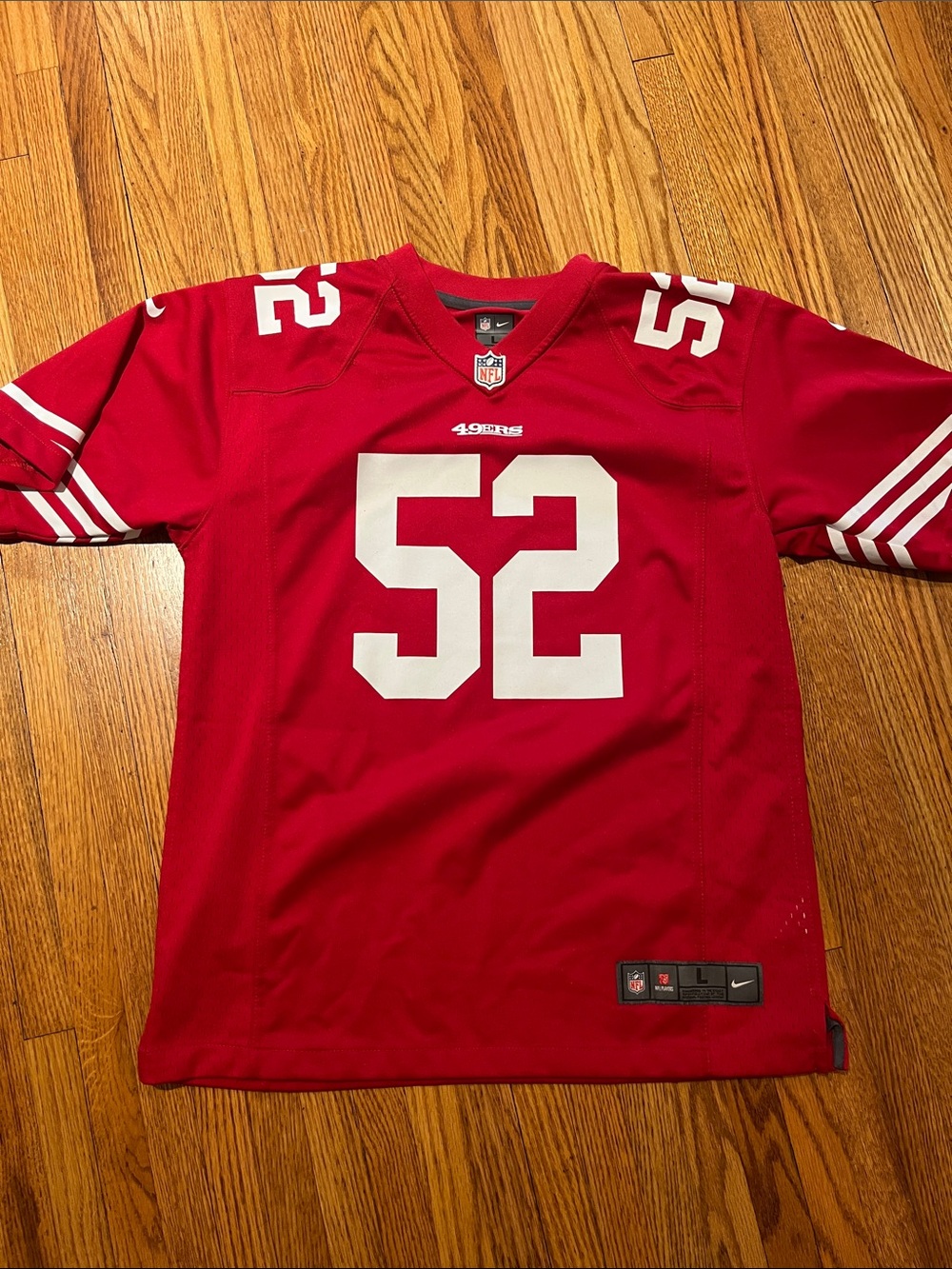 Nike Youth San Francisco 49ers Red #52 Football Jersey